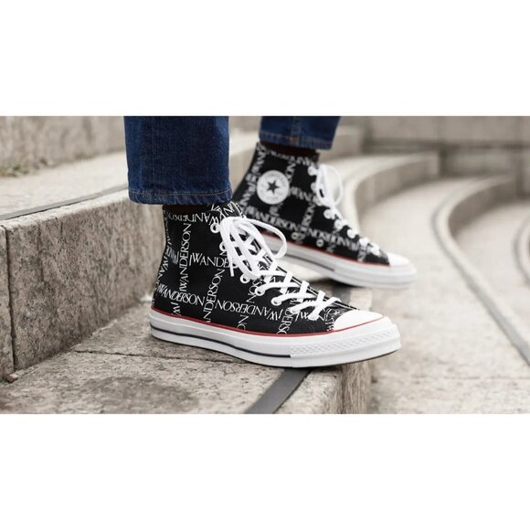 Converse Chuck 70 Hi Grid JW Anderson Black Insign Mens 5 Sneakers 160807C - Picture 1 of 11